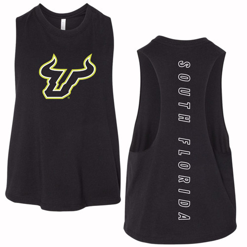 USF Women's South Florida Racerback Crop Tank Top