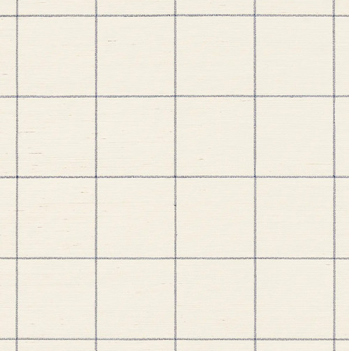 Windowpane Embroidered Sisal Wallcovering by Schumacher