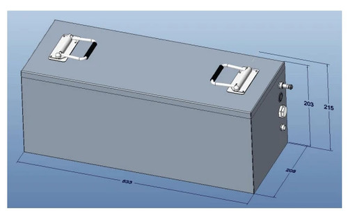 "25.6V 100Ah LFP Battery - Showcasing high capacity and stable energy output, perfect for renewable energy systems, highlighting efficient design and long cycle life."