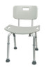 Bench, Bath W/back Alum Frame 400lbs Ea - 1