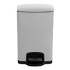 Wastecan, Step-on Sq Metal Wht20qt Cs - 1