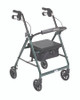 Walker, Rollator Ltwt Folding Alum W/6" Whls Grn 300lb Ea - 1