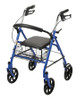Walker, Rollator Dura Folding Steel W/7.5" Whls Blu 300lb Ea - 1