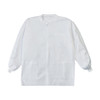 Coat, Lab Labmates 3pckt Knit Collar Cuffs Wht Med (10/bg) Bg - 10