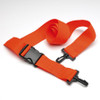 Disposable Orange 9 foot strap one piece with plastic buckle