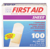 Bandage, Adhsv Strip Sheer 1"x3" (100/bx) Dersci Bx - 100