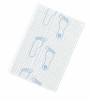 Towel, 3ply Tissue/poly 13 1/2x18" Wht W/blu Footprint (500/ Cs - 500