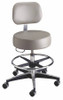 Stool, Exam Pneu 5leg Bck Ft Blk Ea - 1