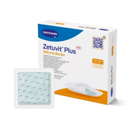 Dressing, Wnd Zetuvit + Sap Brdr Sil Adh 8"x8" (10/bx) Bx - 10