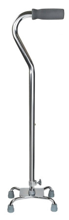 Cane, Quad/sm Base Alum Chrome(4/cs) Ea - 1