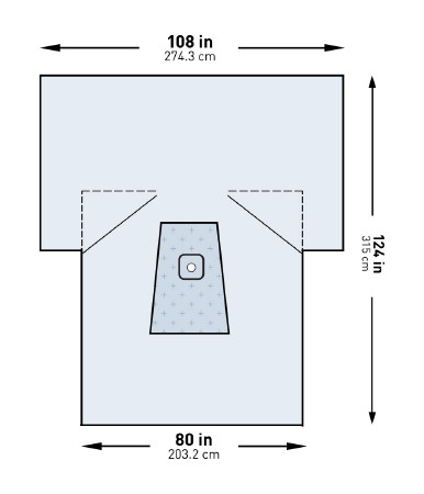 Drape, Surg Ortho Lower Extremw/abs 108"x80"x124" (10/cs) Pk - 1