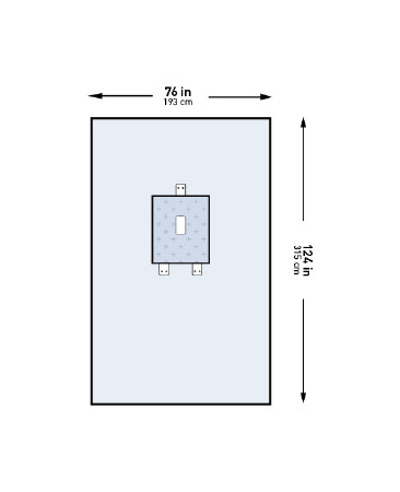 Drape, Surgical Ped Laparotomystr 76"x124" (13/cs) Pk - 1