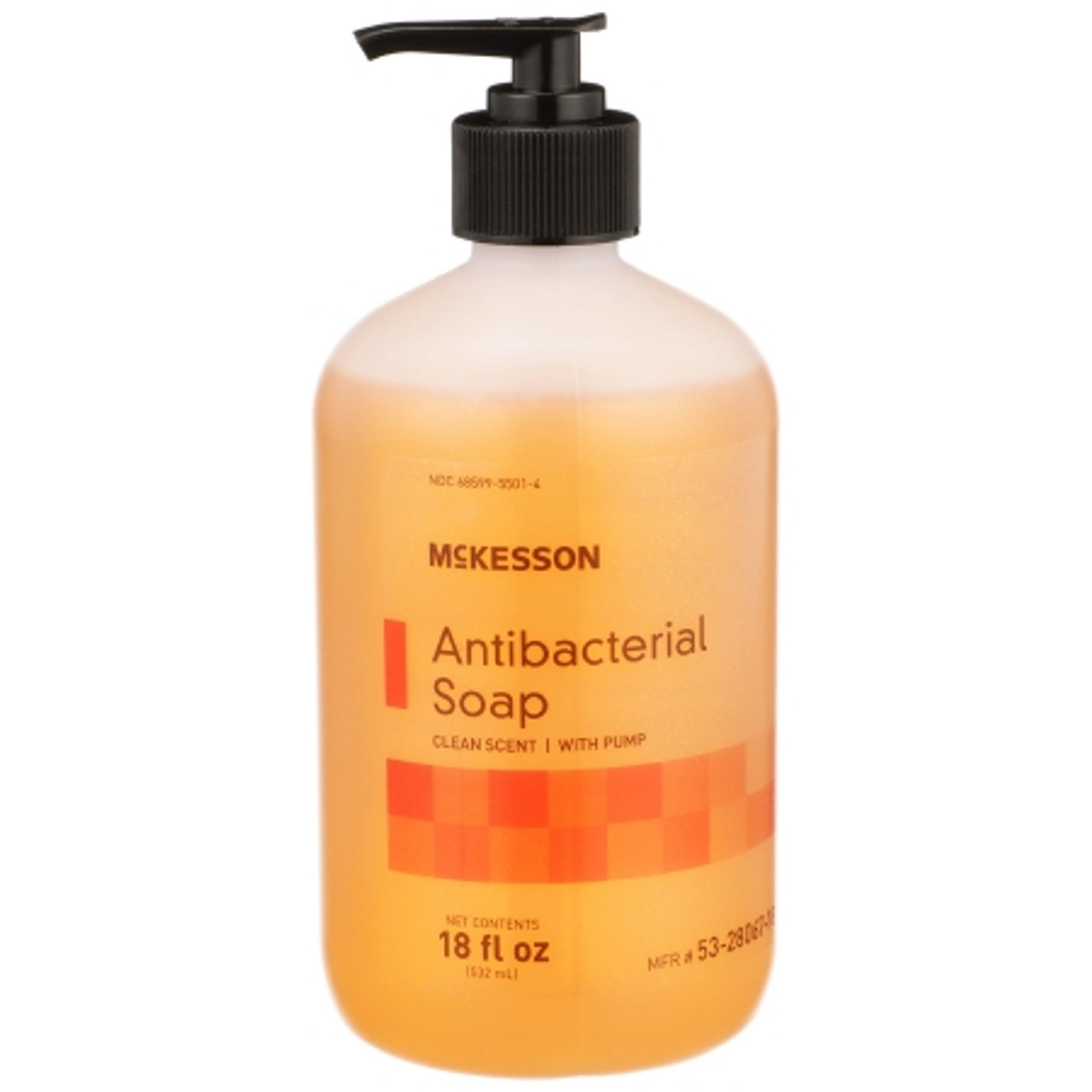 McKesson Antibacterial Soap Liquid 18 oz. Pump Bottle Clean Scent McKesson Antibacterial Soap Liquid 18 oz. Pump Bottle Clean Scent