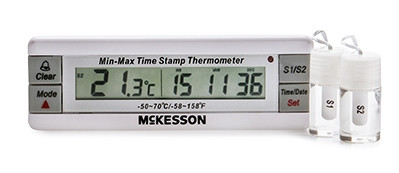 Thermometer, Refrig/frzr Dual Probe Acc 1.0/res 0.1 Ea - 1