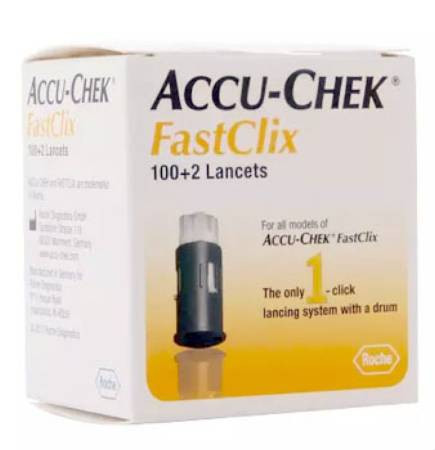 Lancet, Gluc Accu-chek Fastclix (102/bx 12bx/cs) Bx - 102