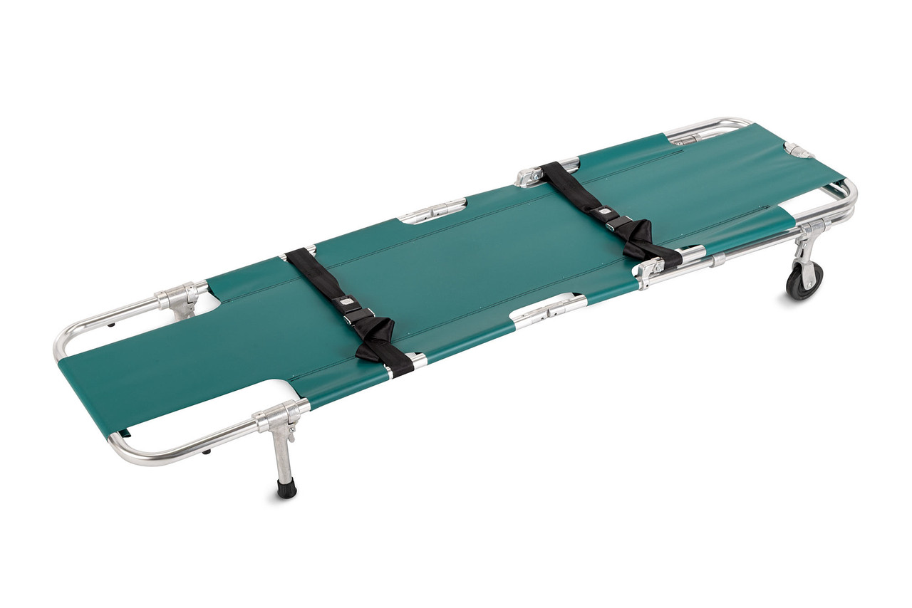 Junkin JSA-604 Easy-Fold Wheeled Stretcher with Adjustable Back Rest