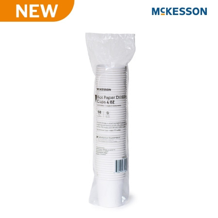 Drinking Cup 4 oz. Coated Paper White, 50 Cups