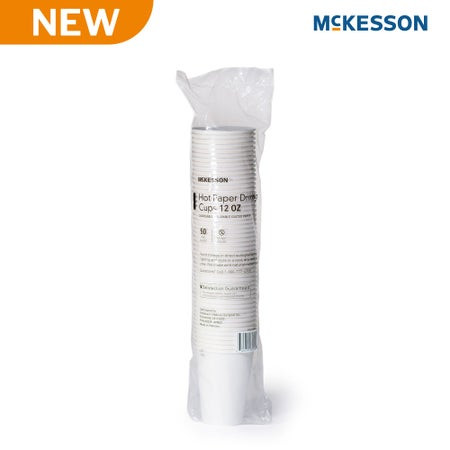 Drinking Cup McKesson 12 oz. Coated Paper White, 50 Cups