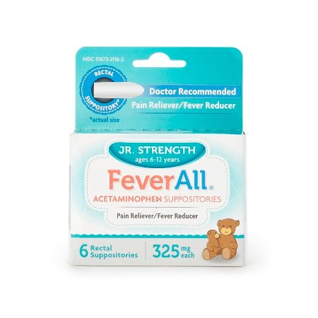 Feverall, Suppository Rectal Jr 325mg (6/bx) Bx - 6