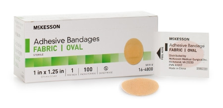 Bandage, Adh Fabric Oval 7/8"x1 1/4" (100/bx 24bx/cs) Bx - 100