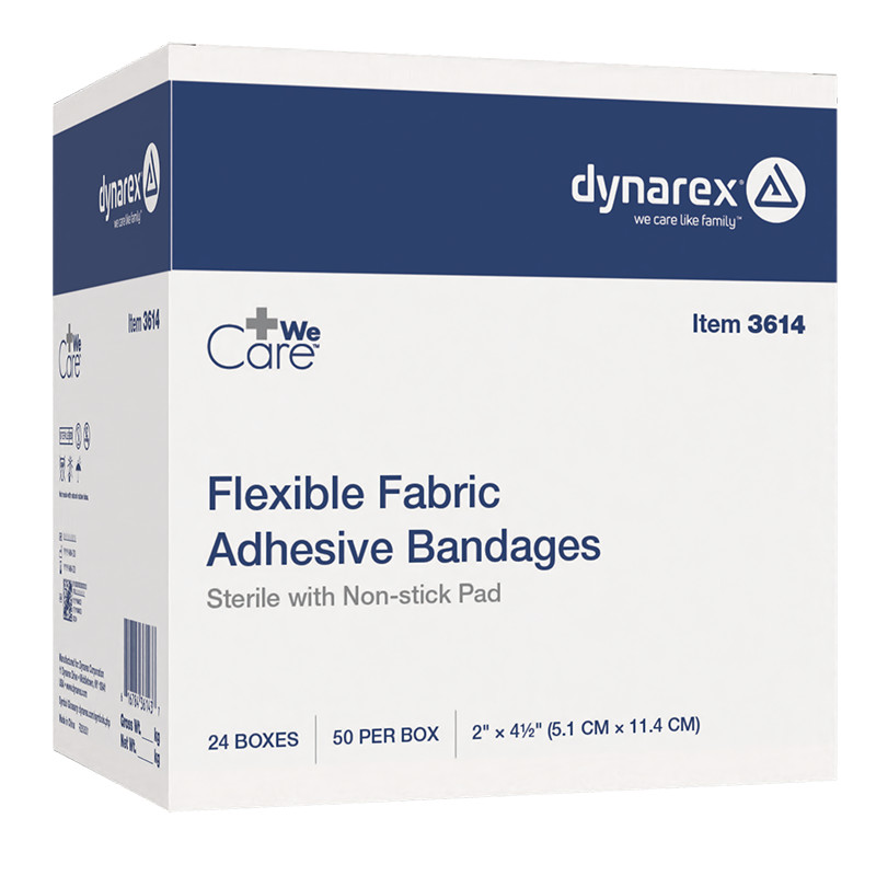 Adhesive Fabric Bandage 2" x 4.5" Sterile Box/50