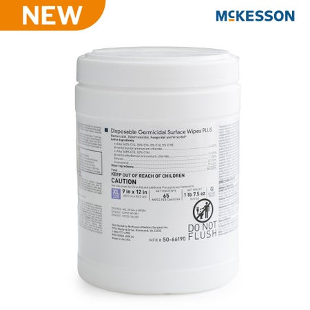 Wipe, Germicide Plus Xlg 9"x12" (65/cn 12cn/cs) Cn - 65