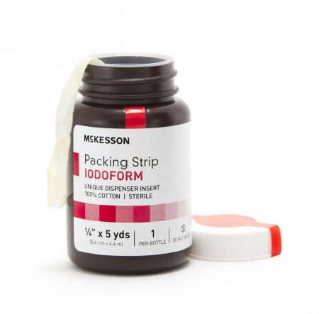 Packing Strip, Iodfrm 5% 1/4"x5yds Str Bt - 1