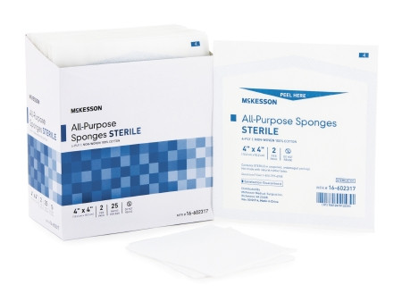 Sponge, Univ Str 4x4 4ply Lf (2/pk 25pk/bx 24bx/cs Bx - 25