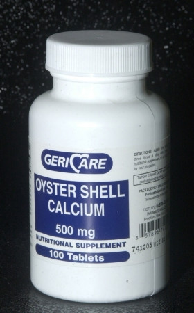 Oyster Shell Calcium, Tab 500mg (100/bt 12bt/cs) Bt - 1