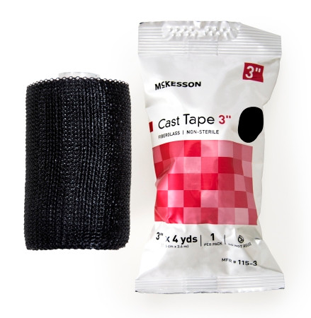Tape, Cast Blk Lf 3"x4yds (10rl/bx) Bx - 10