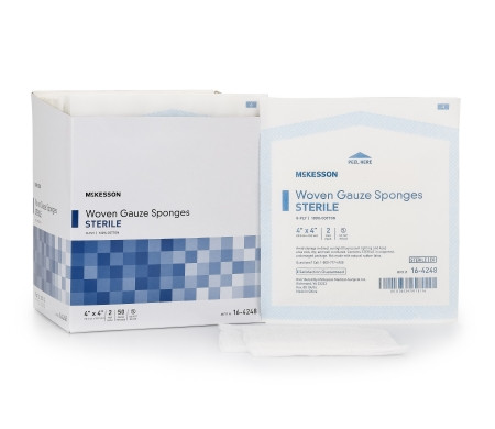 Sponge, Gze 4"x4" 8ply Str 2's(50pk/bx) Bx - 50