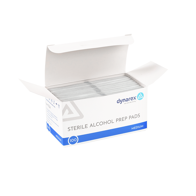 Alcohol Prep Pad, Medium, Sterile 100 per box
