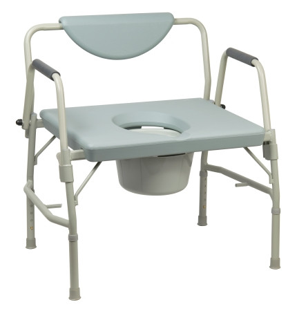 Commode, Non-folding Hd W/drp Arm 1000lbs Ea - 1