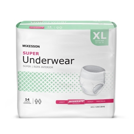 Underwear, Super Cloth Back Xlg 58-68 (14ea/bg 4bg/cs) Bg - 14