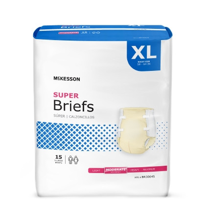 Brief, Incont Super Cloth Backxlg 58-64 (15ea/bg 4bg/cs) Bg - 15