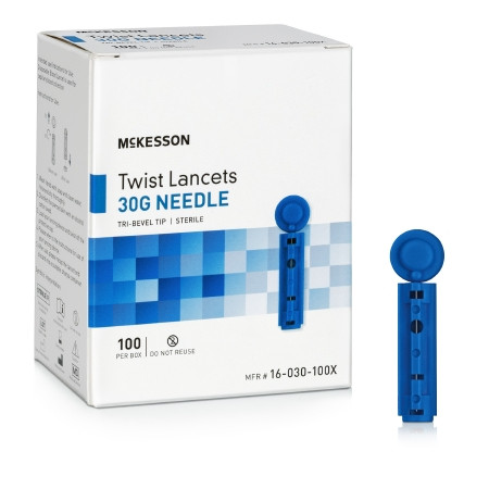 Lancet, Twist Top Blu 30g (100/bx 50bx/cs) Bx - 100