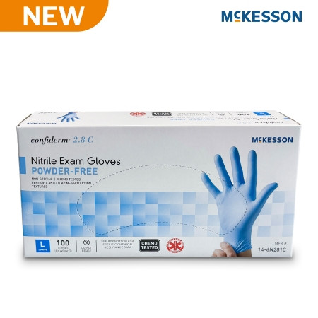 Glove, Exam Nitrl Lg N/s Confiderm 2.8c (100/bx 10bx/cs) Bx - 100