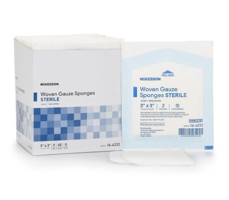 Sponge, Gze 3"x3" 12ply Str 2's (40pk/bx) Bx - 40