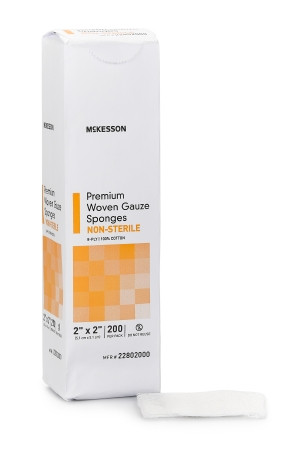 Sponge, Gze 2"x2" 8ply H-fold N/s (200/pk) Pk - 200