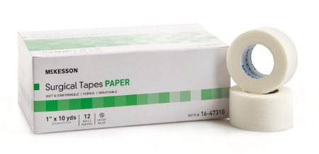 Tape, Adhsv Paper Lf 1"x10yds (12rl/bx 12/cs) Bx - 12