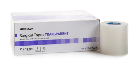 Tape, Adhsv Transp Plas Lf 2"x10yds (6rl/bx 12/cs) Bx - 6