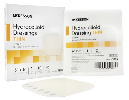 Dressing, Hydrocolloid Thin Str 6"x6" (10/bx 20bx/ Bx - 10
