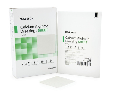Dressing, Calcium Alginate Sheet 2"x2" (10/bx 10bx Bx - 10