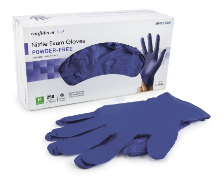 Glove, Exam Nitrl 3.0 Pf Blu Med (250/bx 10bx/cs) Bx - 1