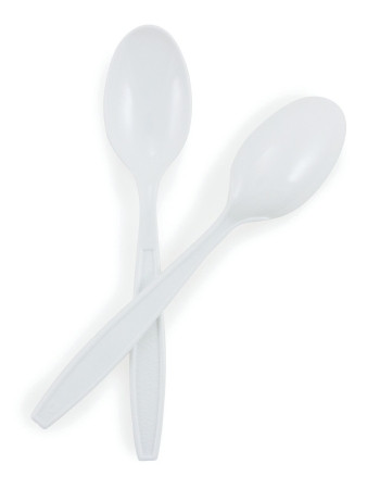 Spoon, Plastic Hvy Wght Wht 6"(1000/cs) Cs - 1000