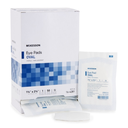 Pad, Eye Oval Str 1 5/8"x2 5/ 8" (1/pk 50pk/bx 12b Bx - 50