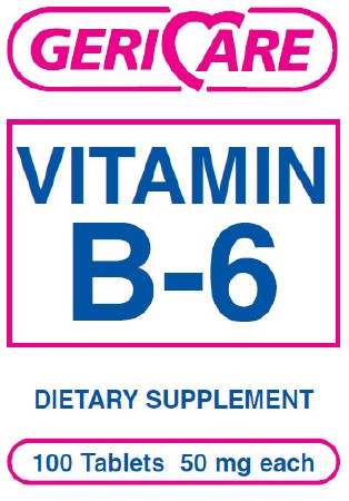 Vitamin B-6, Tab 50mg (100/bt 12bt/cs) Ea - 1