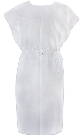 Gown, Exam 3ply Wht 30x42 (50/cs) Cs - 50