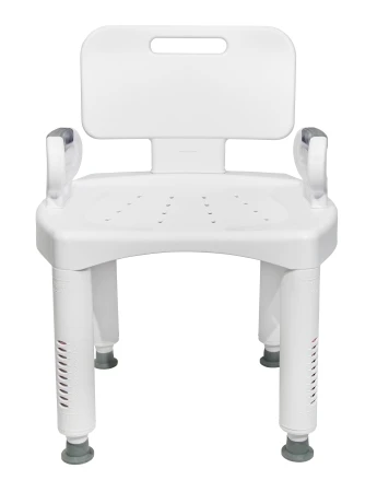 Bench, Bath Prem W/back/arms Plas Frame 400lbs (4/cs) Ea - 1