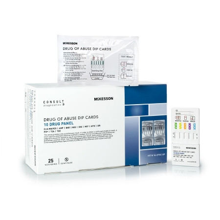 Test Kit, Drug Dipcard 10panelwaived (25/bx 20bx/cs) Bx - 25